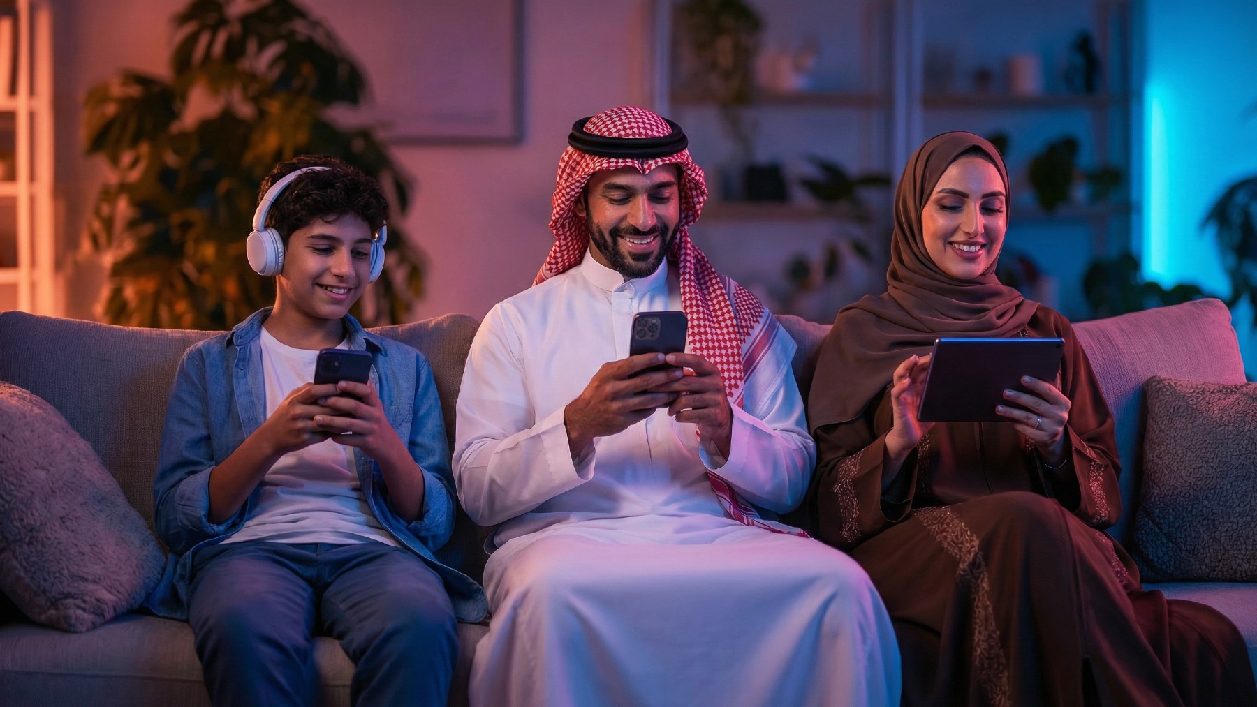 تصوير إعلاني لعائلة سعودية